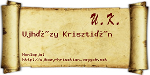 Ujházy Krisztián névjegykártya