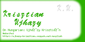 krisztian ujhazy business card